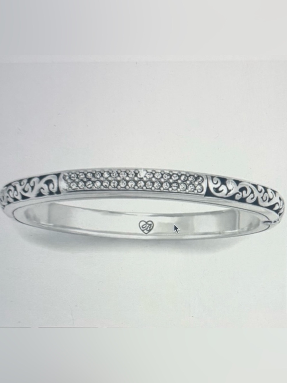 Brighton Sacred Cross Hinged Bracelet With Pave Crystals